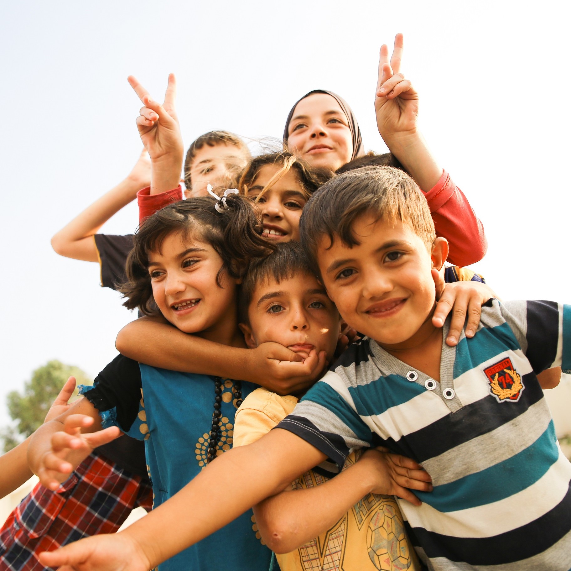 August,2,,2015,:,Syrian,Children,Posing,For,Camera,At